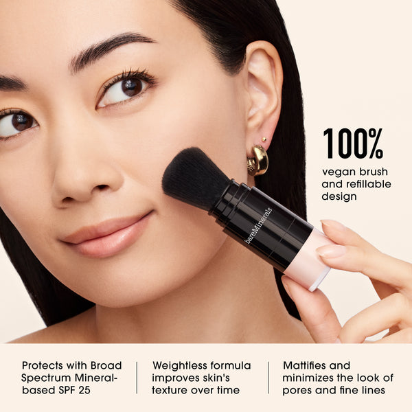 Translucent Mineral Powder SPF 25 PA++ | Sunscreen Powder Brush