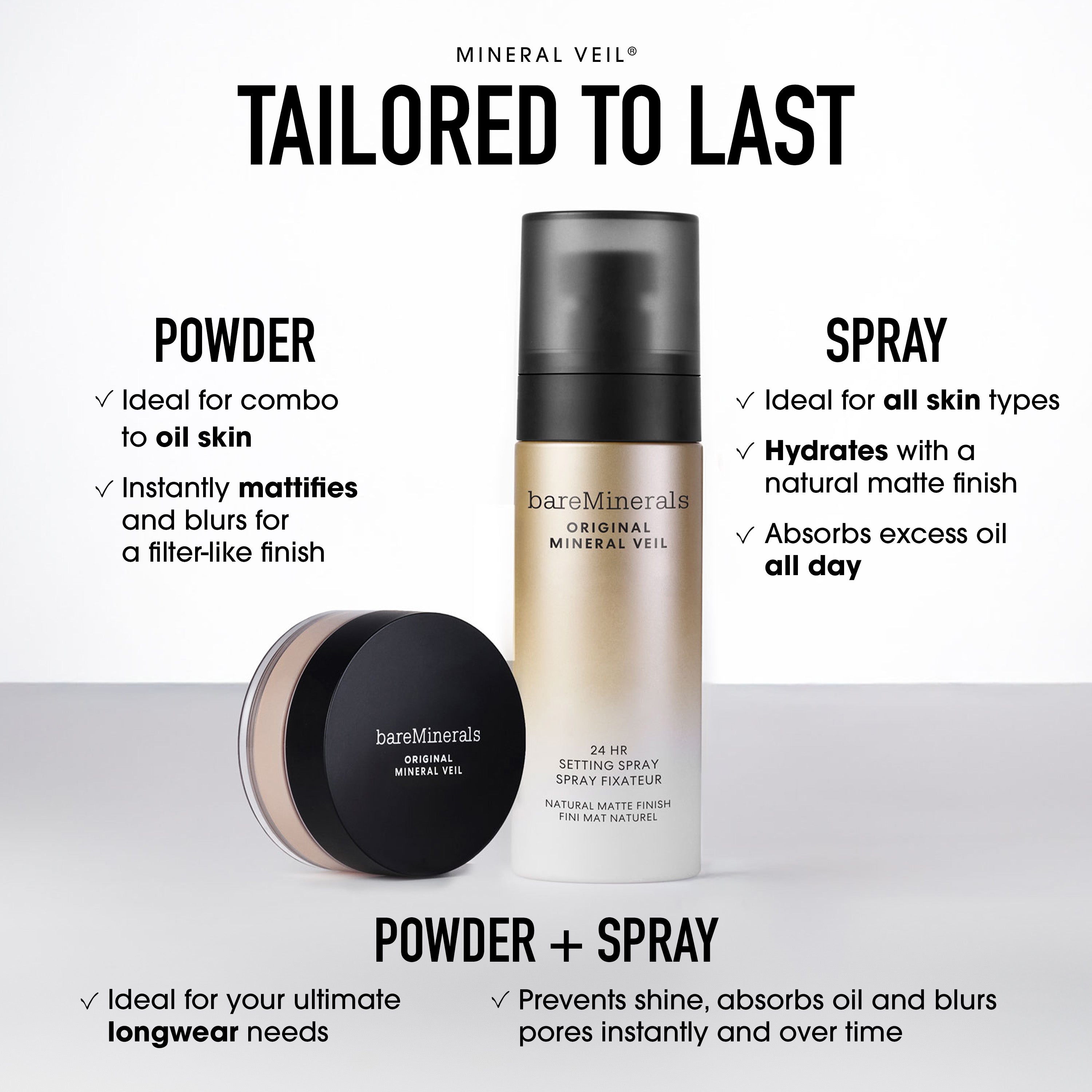 ベアミネラル 【未使用】マットファンデーション 24HRセッティングミスト オリジナルミネラルベール 24HR ナチュラルマットセッティング