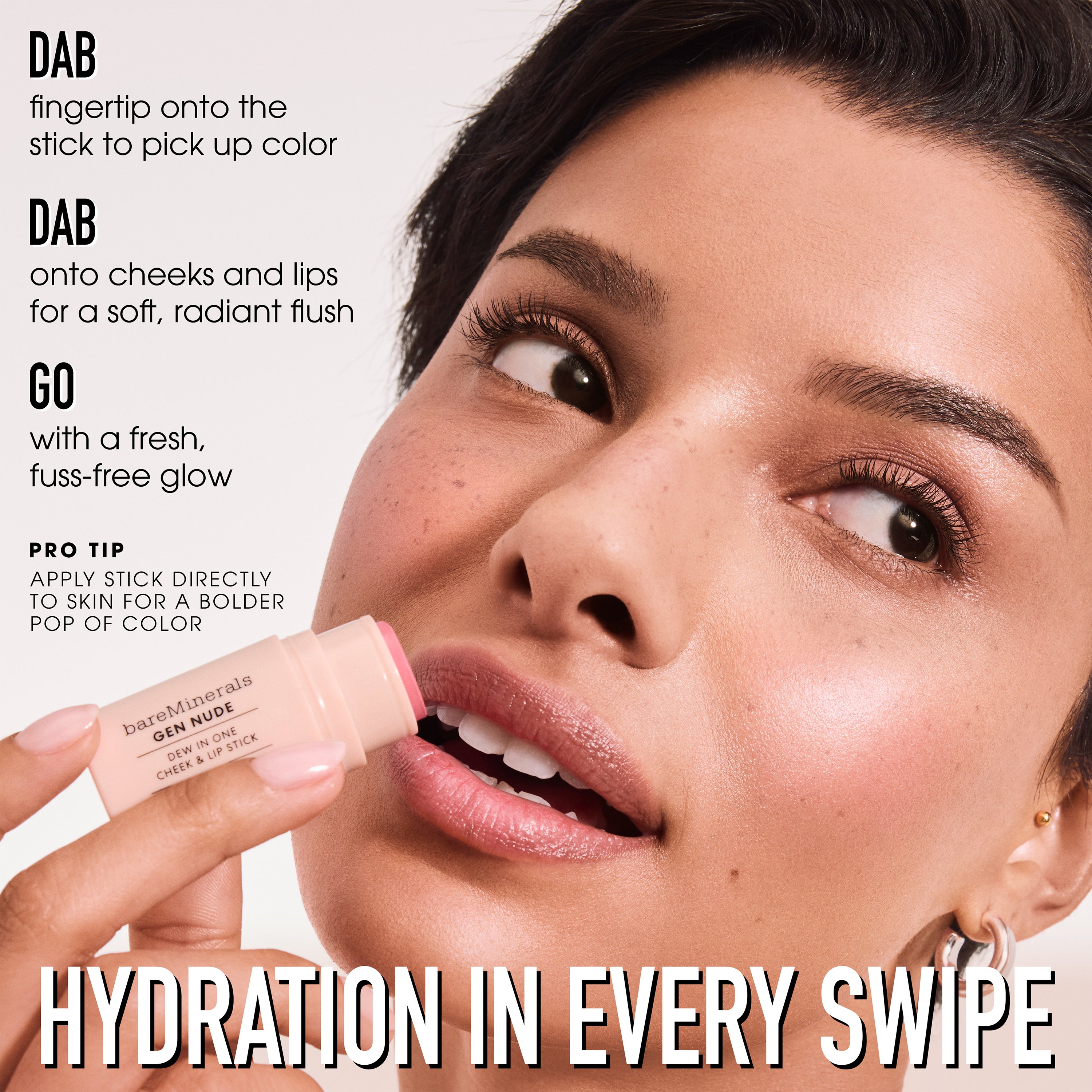 GEN NUDE Dew-In-One Cheek & Lip Stick – Hydrating Lip & Cheek Tint