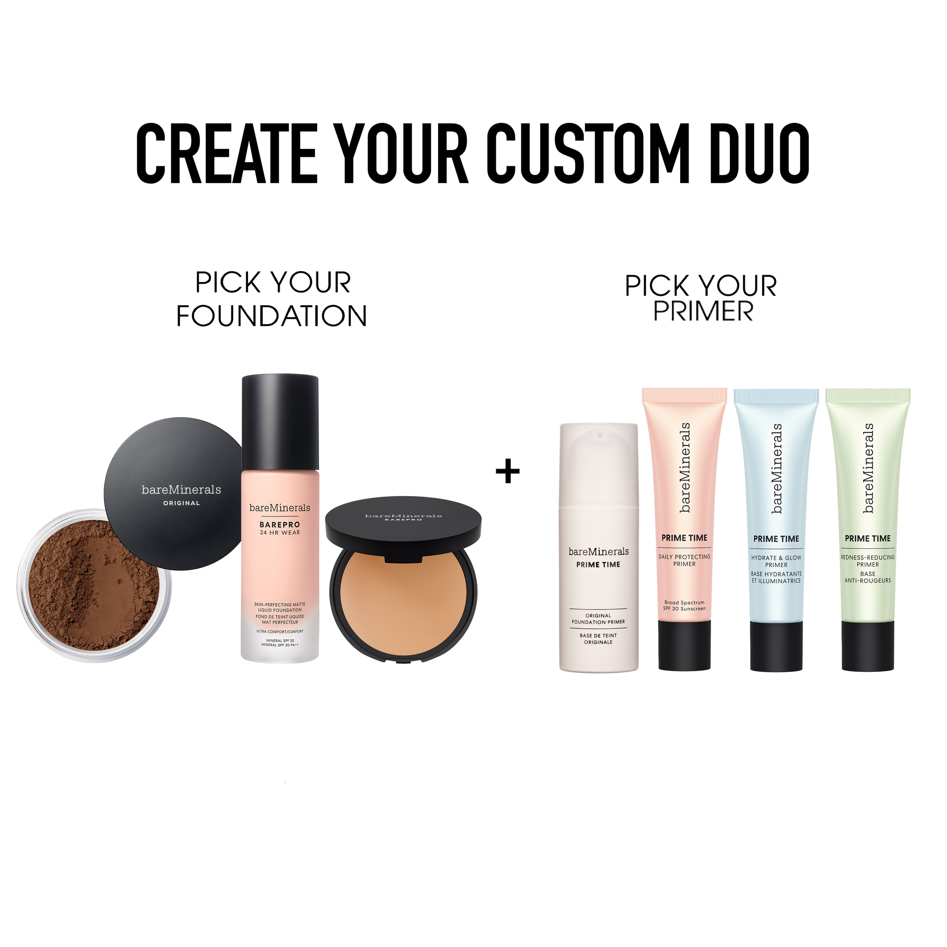 bareMinerals PRIME TIME FOUNDATION 2本 Foundation and Primer Duo