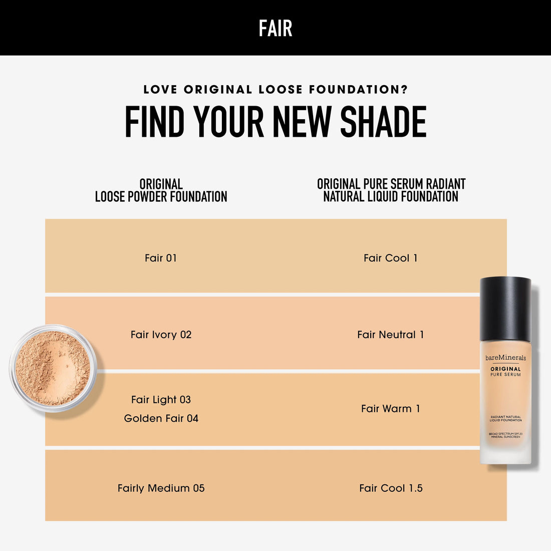 Original Pure Serum Liquid Foundation Mineral SPF 20