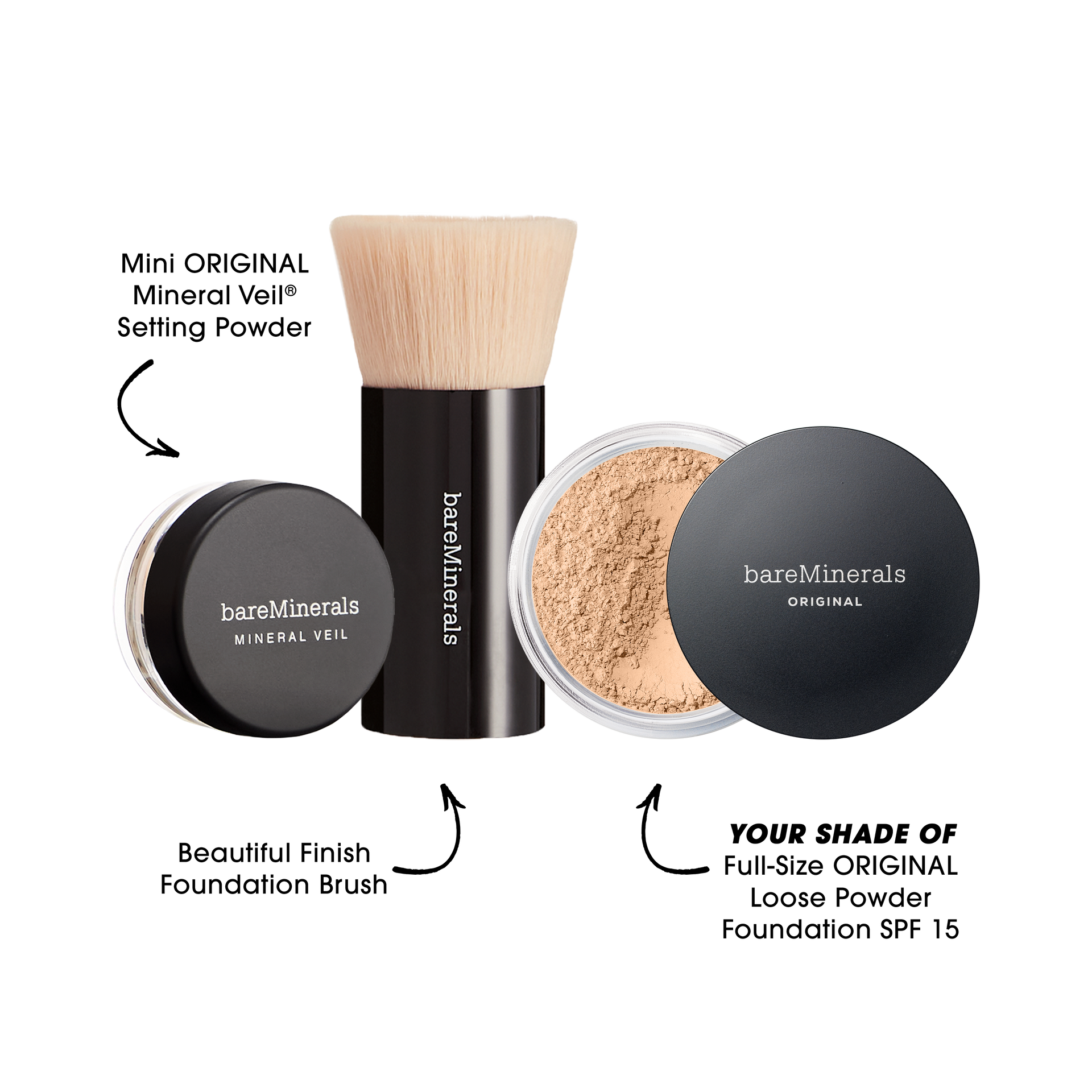 【bareMinerals Mineralist Stonewashed限定品 The Original Get Started® Kit 3-Piece Mineral Makeup Set